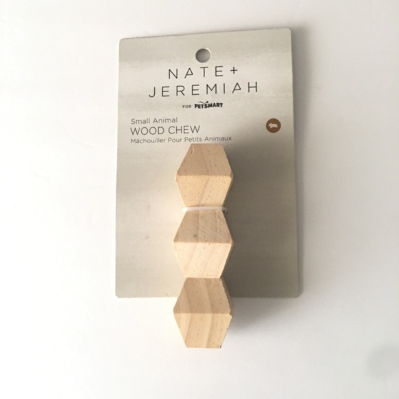 Nate + Jeremiah Wood Chews For Small Animal 4.5" x 1.5" Natural Wood - Picture 7 of 8